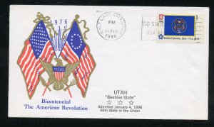 US 1677 American Bicentennial -  Utah UA Al Tag Boerger cachet FDC 