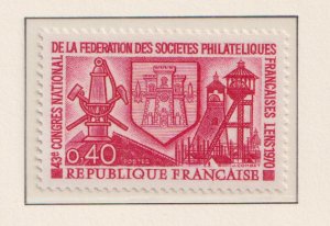 France   #1277  MNH  1970   Arms , miner`s lamp ,  pit head