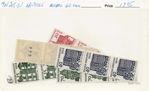 GERMANY 9n215-21  MNH  COIL STRIPS  WITH NUMBER ON REVERSE