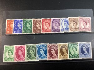 Great Britain #292-308 Mint Complete Set of 17 Queen Elizabeth