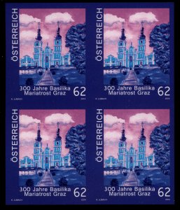 Austria 2014  Scott #2514 proof imperf block of 4 MNH