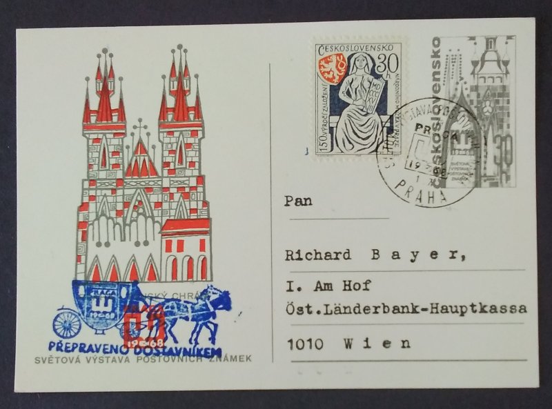 Postcard, Prague National Theatre Museum, 150th anniversary