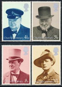 Great Britain 1974 Sc 728-31 Sir Winston Churchill Stamp MNH