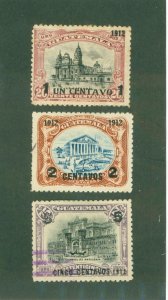 GUATEMALA 147-9 MH/USED BIN$ 1.60