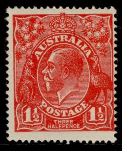 AUSTRALIA GV SG84, 1½d scarlet, M MINT. Cat £25.