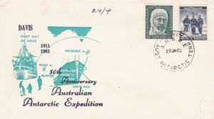 Australian Antarctic Territory 1962 Davis A.N.A.R.E. Unadressed FDC 