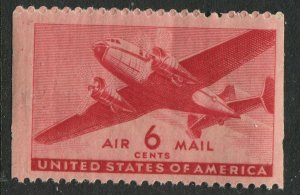 C25a 6c Transport Airmail Single from Booklet Pane Mint NH OG