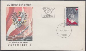 AUSTRIA  SC #1066 FDC HONOURING MARTYRS of WWII