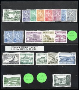 Finland Stamps # 398//415 MNH VF Lot Of 20 Values Scott Value $90.00