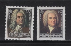 Germany #1440-41 (1985 Europa Music set) VFMNH CV $3.00