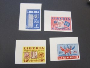 Liberia 1952 Sc 338-40,C70 imperf. set MNH