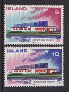 Iceland  #454-455   MNH  1973  Nordic countries  postal cooperation