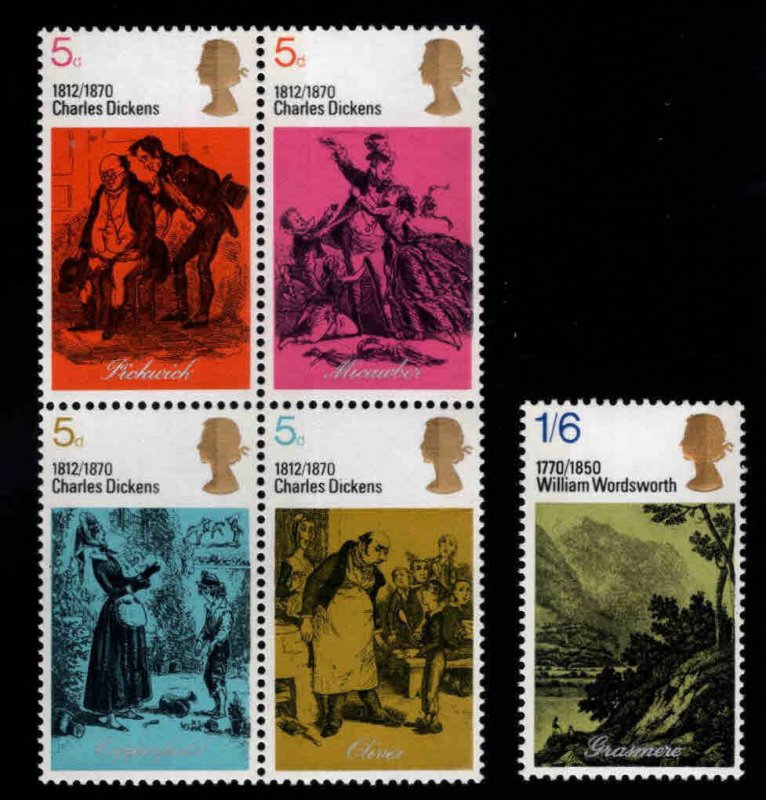 Great Britain Scott 617-621 MNH** 1979  Charles Dickens set