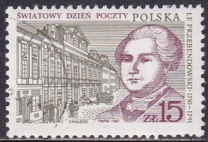 Poland 1987 Sc 2830 World Post Day Stamp CTO