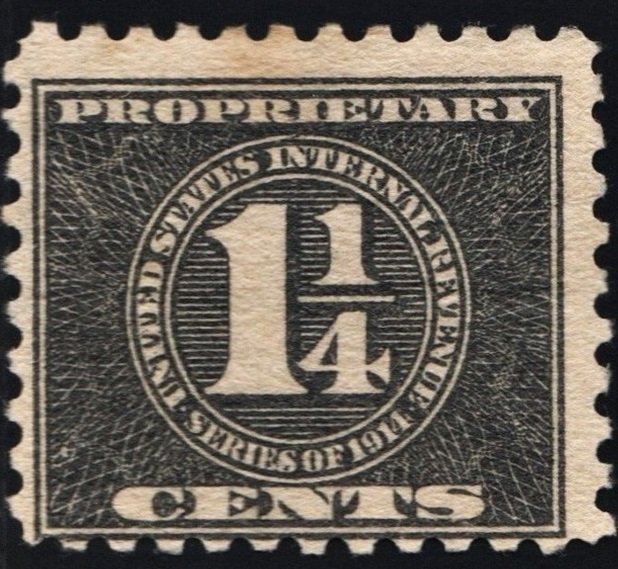 RB50 1¼¢ Proprietary Stamp (1914) Used