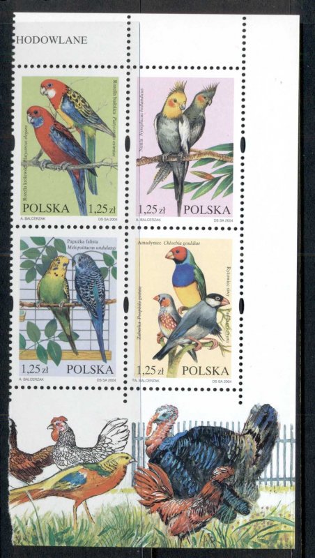 Poland 2004 Birds blk4 MUH
