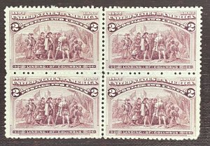 US Stamps-SC# 231 -  Columbus  - MNH - Block Of 4 - CV $124.00