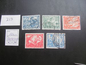 GERMANY 1933 USED SC B50a-B55a WAGNER  SET VF/XF 150 EUROS (213)