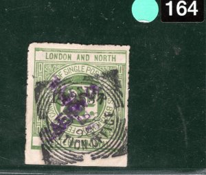 GB Wales L&NWR RAILWAY Letter Stamp 2d *CAERWYS* STATION Flints 1898 CDS LIME164