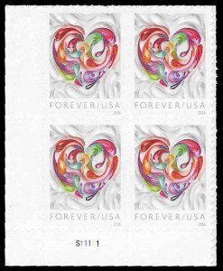 PCBstamps  US #5036 PB $1.96(4x{49c})Quilled Paper Hearts, MNH, (PB-3a)