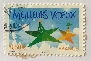 France 2004 Scott 3059 used - 0.50€, Best wishes, Meilleurs voeux