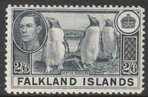 Falkland Islands Scott 93 - SG160, 1938 George VI 2/6d MH*