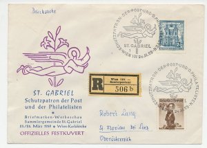 Registered cover / Postmark Austria 1959 St. Gabriel