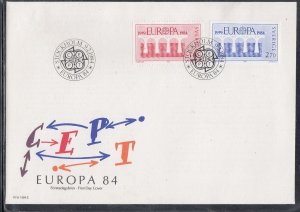 Sweden Scott 1486-7 FDC - Europa 1984