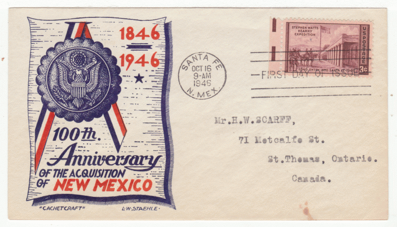 USA First Day Cover #  944 - Kearny Expedition 100th Anniversary