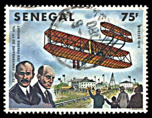 Senegal 491, postally used, 75th Anniversary of Wright Bros. Flight