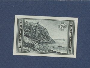 USA - Scott 762  - unused NGAI imperf - 7 cents  Acadia National Park