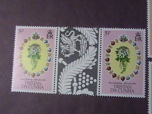 TRISTAN da CUNHA # 294-296-MINT/NH-COMPLETE SET OF CROSS GUTTER PAIRS--1981(#2)