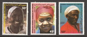 Comoro Islands Scott 576-78 Unused HOG - 1983 Comoran People Set - SCV $1.80