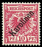 German Colonies, Caroline Islands #3a (Mi. 3I) Cat€75, 1899 10pf carmine, o...