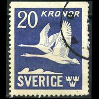 SWEDEN 1930 - Scott# C8 Flying Swans Set of 1 Used