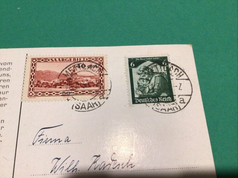 Germany SAAR Saargebiet 1933 Postcard Postal Item  A21323