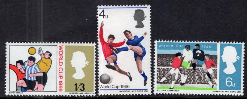 Great Britain 458-460 Soccer MNH VF