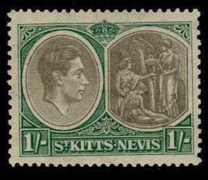 ST KITTS-NEVIS GVI SG75, 1s black & green, M MINT. Cat £12.