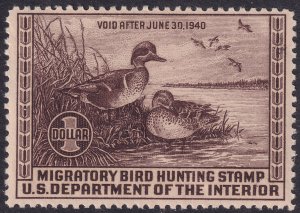 #RW6 Mint NH, VF (CV $250 - ID31582) - Joseph Luft