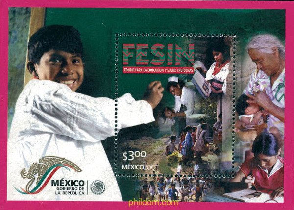 113801 MNH MEXICO 2001 FONDO PARA LA EDUCACION Y SALUD INDIGENAS