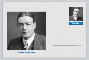 Personalities - postcard Ernest Shackleton explorer polar