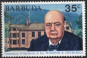 Barbuda 190 (mvlh) 35c Winston Churchill (1974)