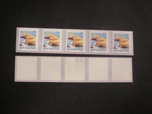 Scott 2910, 15 cent Tail Fin, PNC5 #S11111, # on #, Black top, MNH Coil Beauty