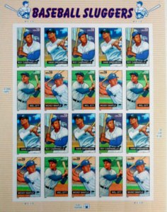 2006 39c Baseball Sluggers, Sheet of 20 Scott 4080-83 Mint F/VF NH