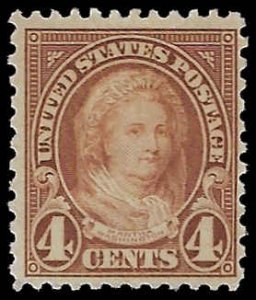 U.S.  #636 MNH; 4c Martha Washington Perf 11 x 10.5 (1926)