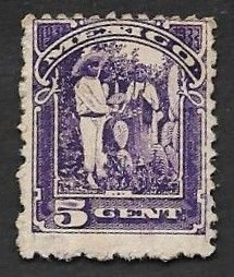 SE)MEXICO  PEASANT FISCAL STAMP 5C, MINT