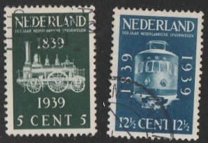NETHERLANDS #214-5 USED COMPLETE