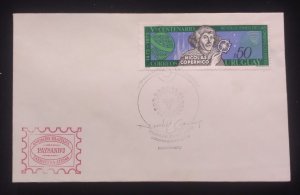 D)1973, URUGUAY, FIRST DAY COVER, ISSUE, V CENTENARY OF THE BIRTH OF ASTRONOMER