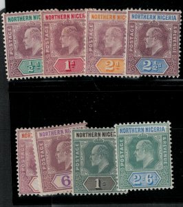 Nothern Nigeria 1905  SC 19-26 Mint CV $252.00 Set