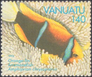 Vanuatu #637-640, Complete Set(4), 1994, Fish, Never Hinged